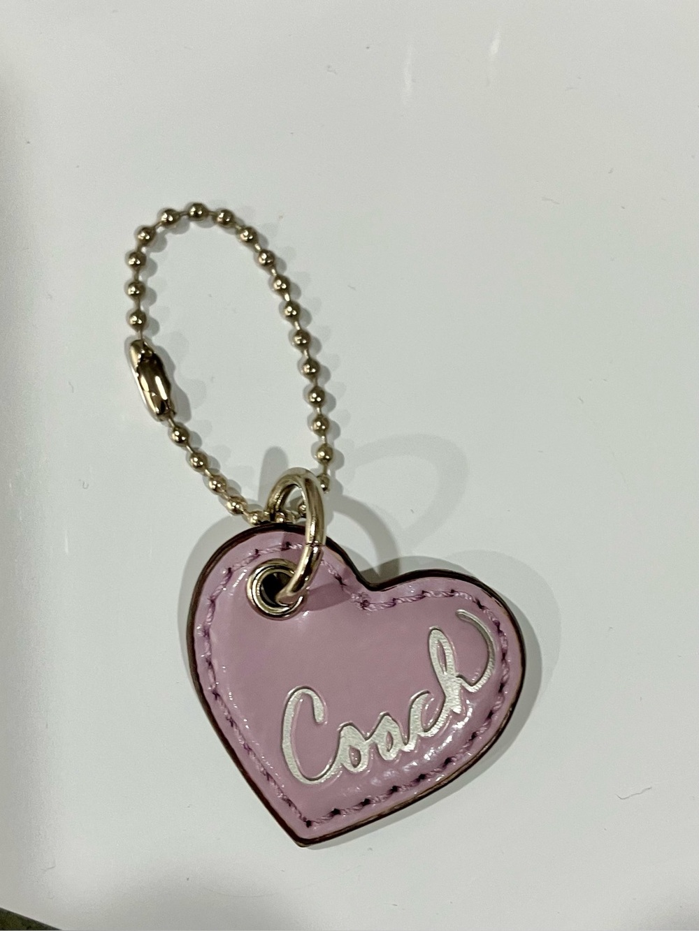 Coach Heart Charm in Soft Lilac